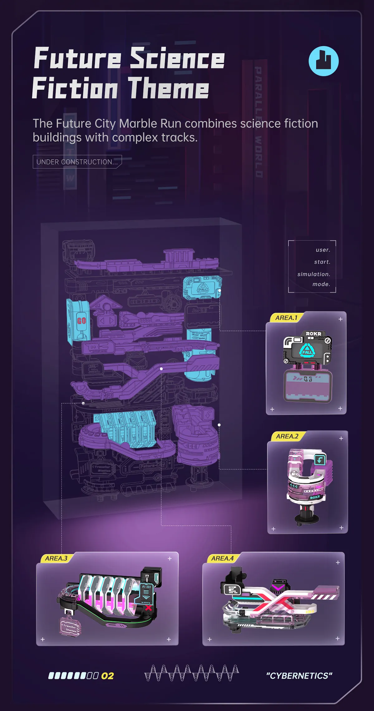 rokr the future city marble run mechanical 3d puzzle mr02s