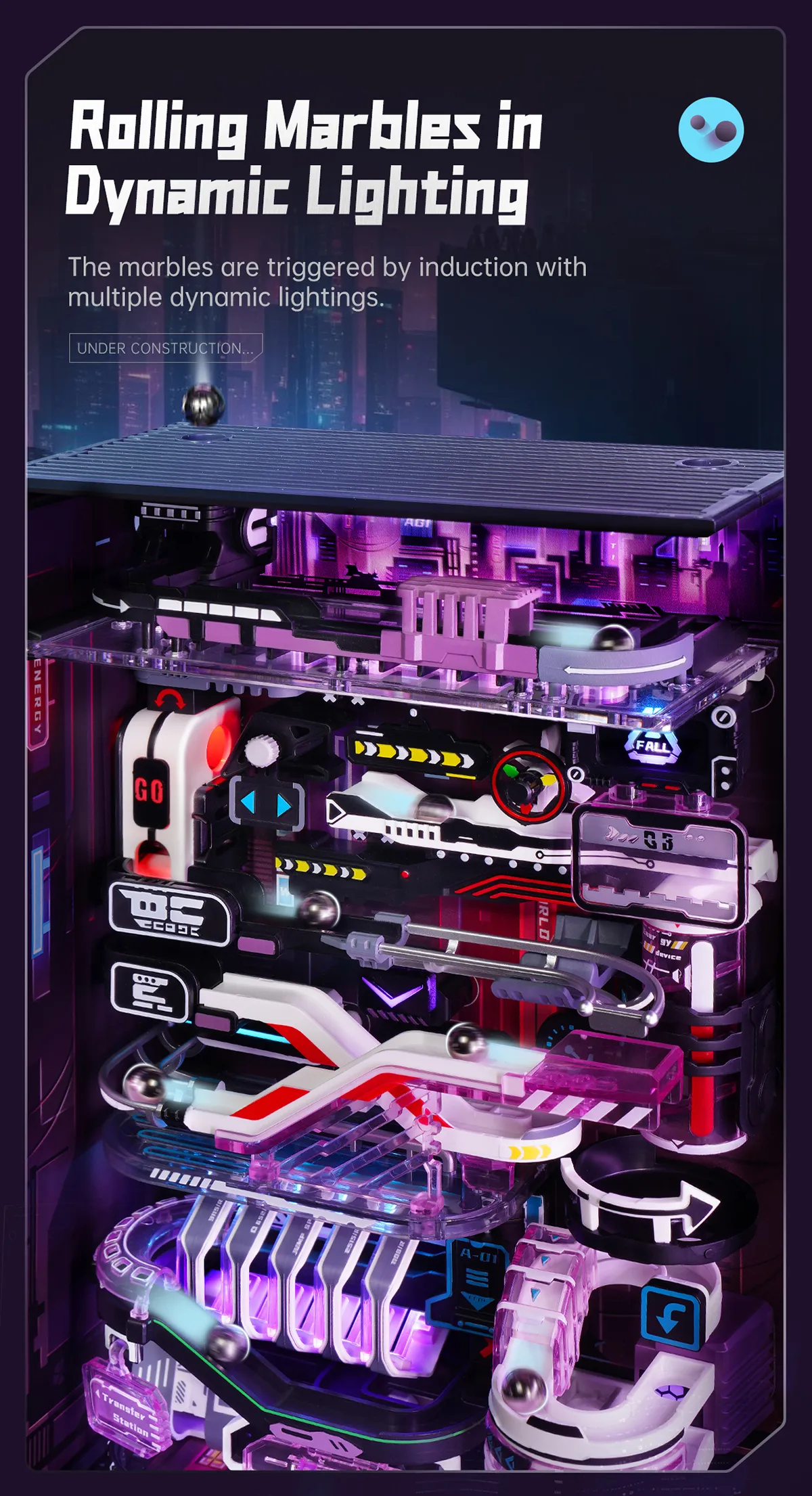 rokr the future city marble run mechanical 3d puzzle mr02s