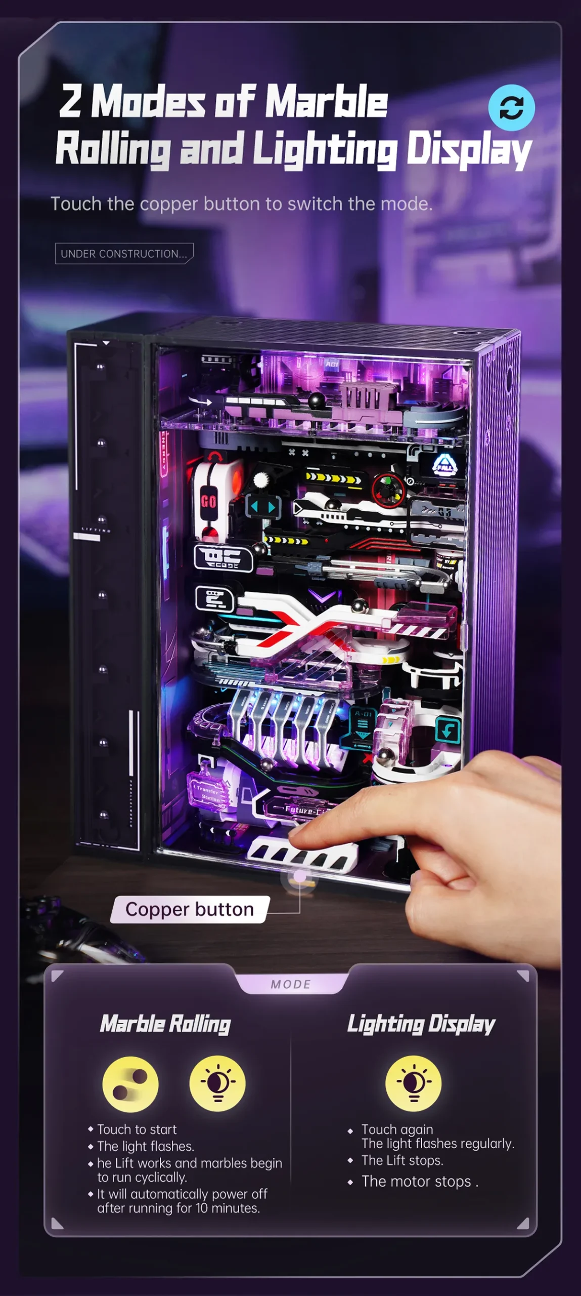 rokr the future city marble run mechanical 3d puzzle mr02s