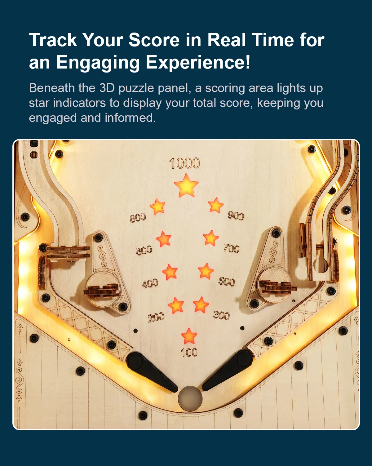 rokr 3d pinball machine 3d wooden puzzle eg01