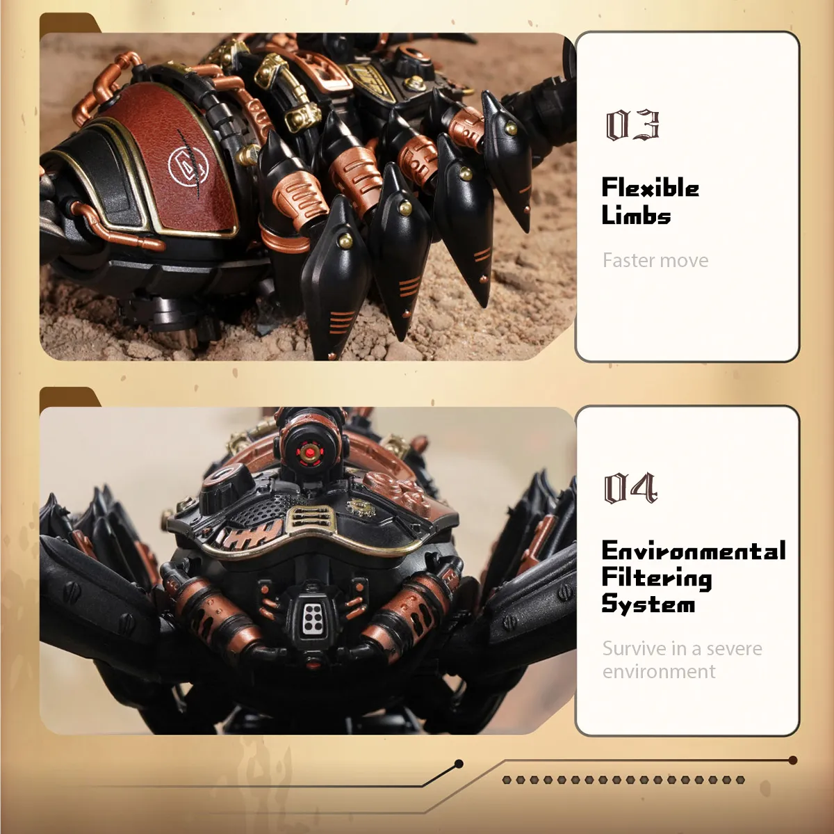 rokr emperor scorpion model diy 3d puzzle mi04