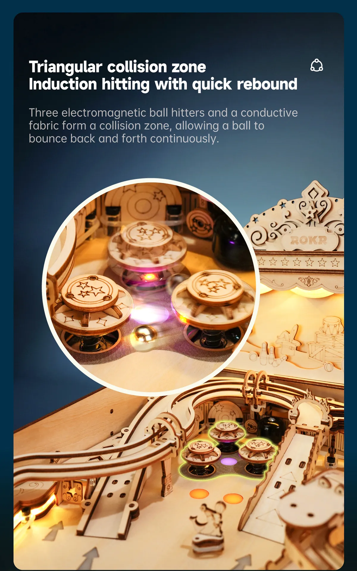 rokr 3d pinball machine 3d wooden puzzle eg01