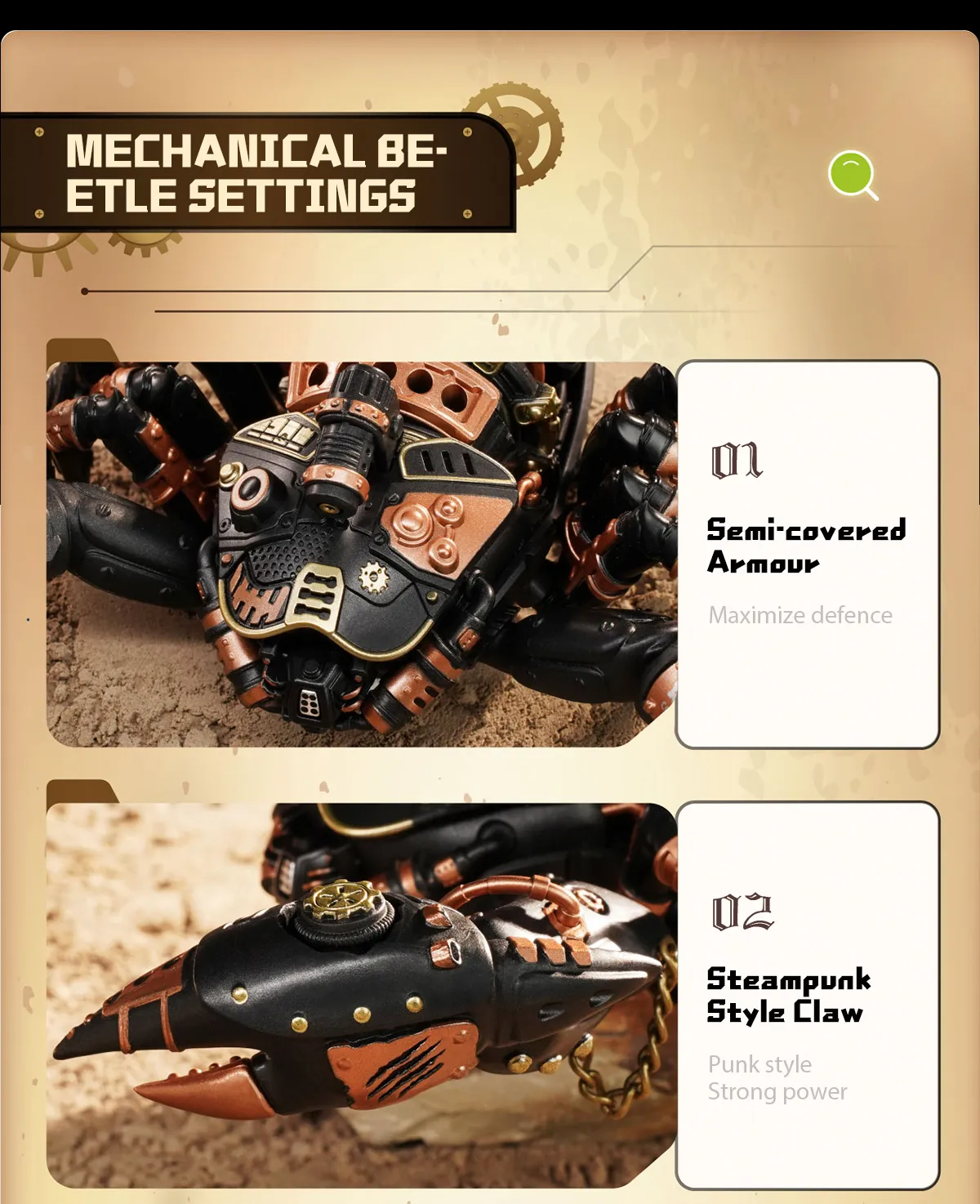 rokr emperor scorpion model diy 3d puzzle mi04