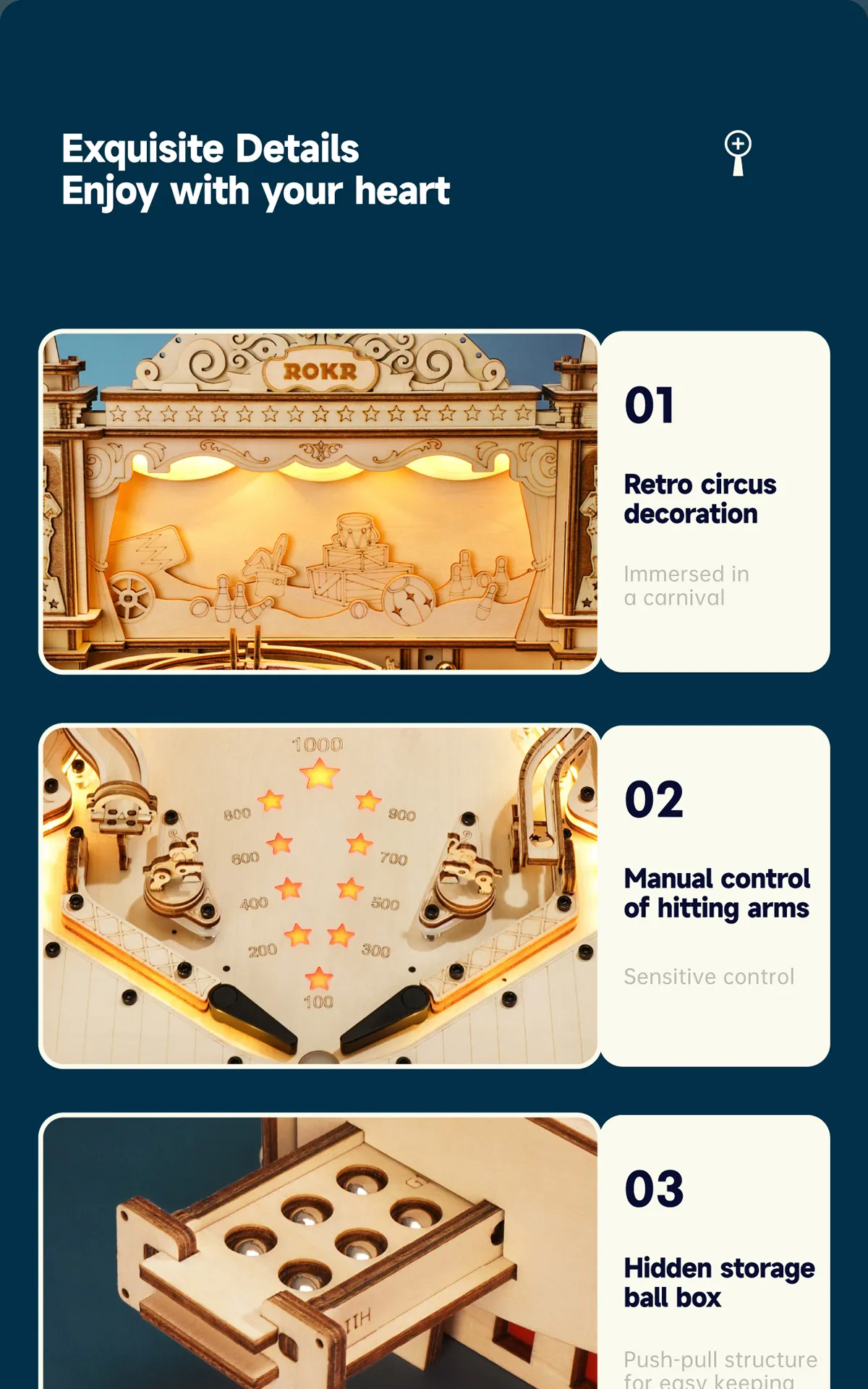 rokr 3d pinball machine 3d wooden puzzle eg01