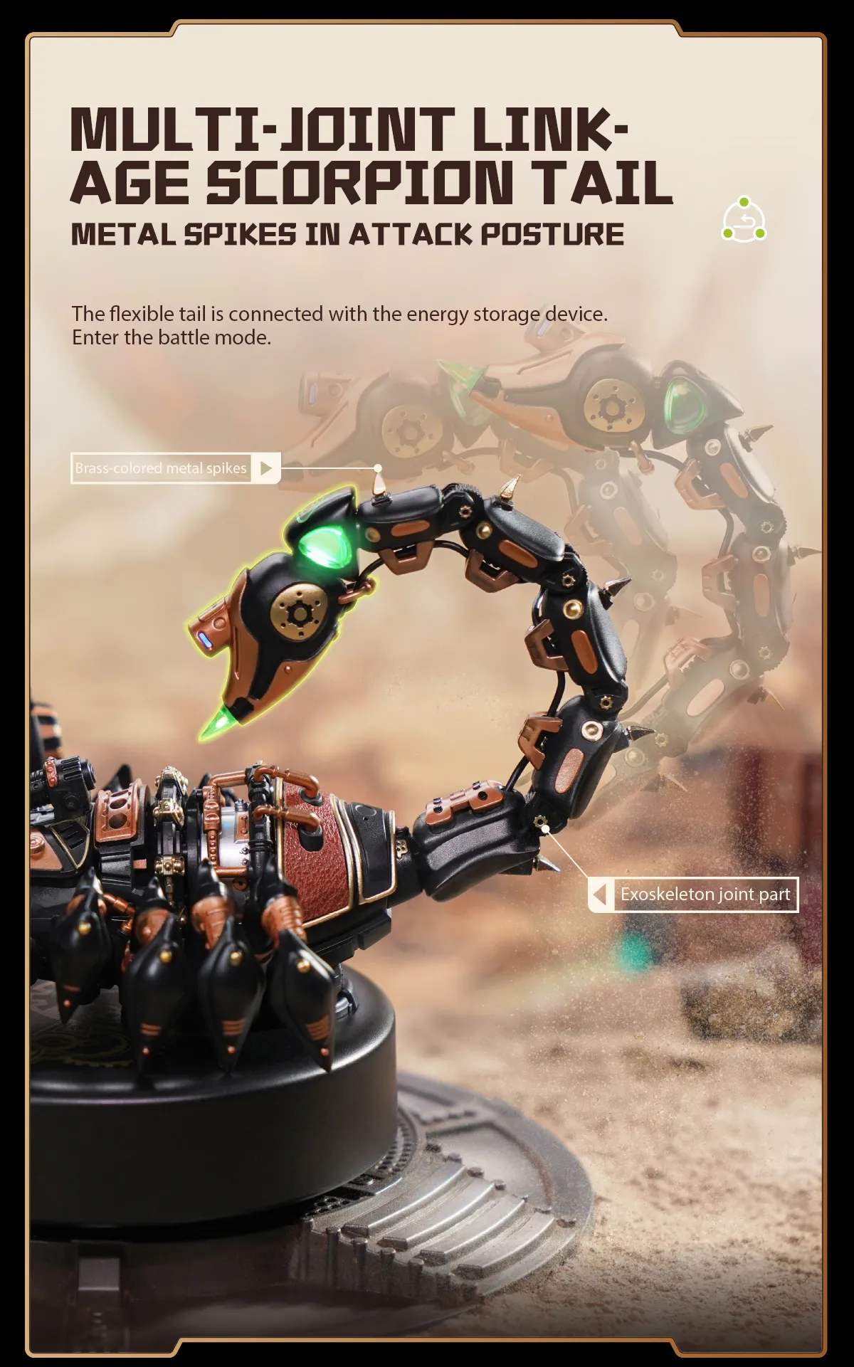 rokr emperor scorpion model diy 3d puzzle mi04