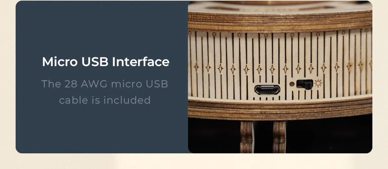 rokr luminous globe st003 3d wooden model