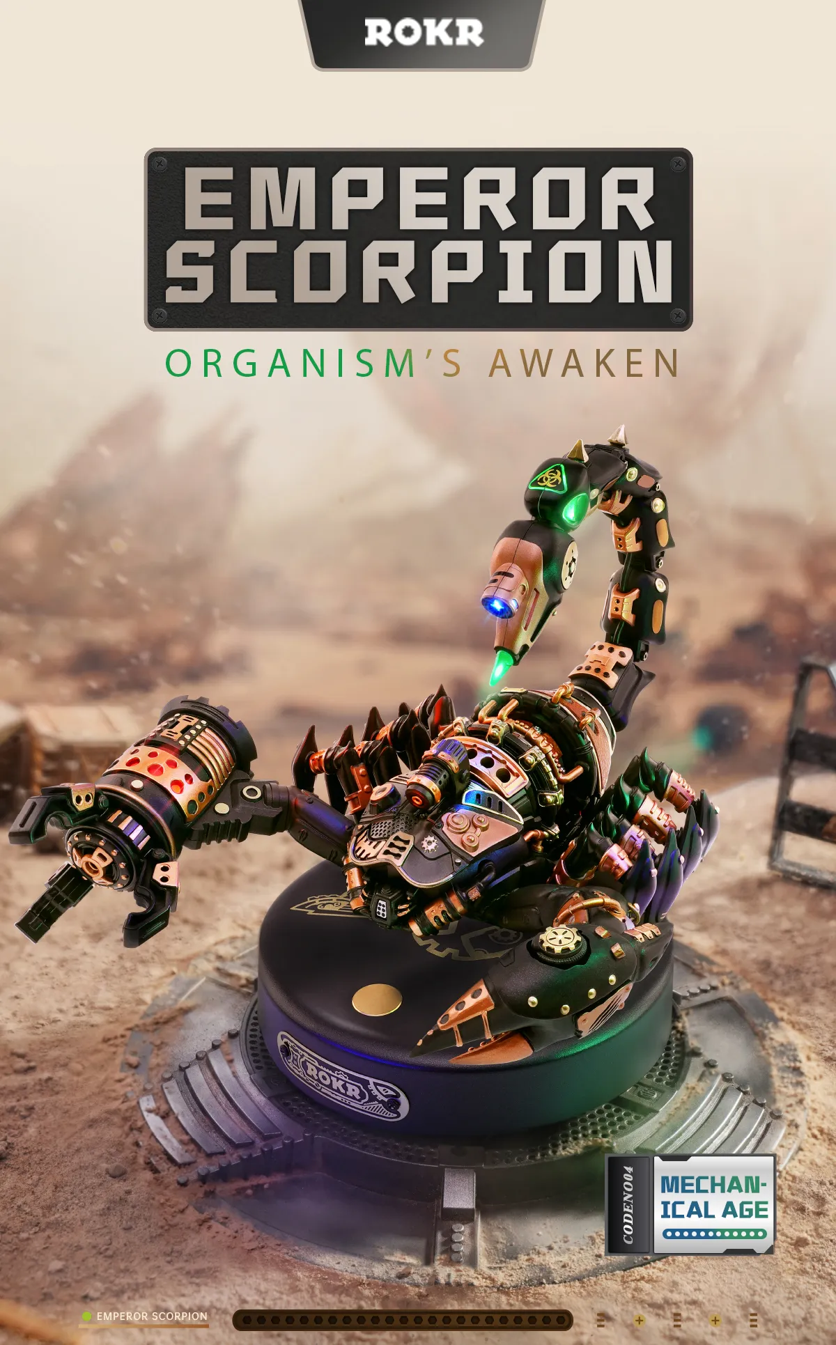 rokr emperor scorpion model diy 3d puzzle mi04
