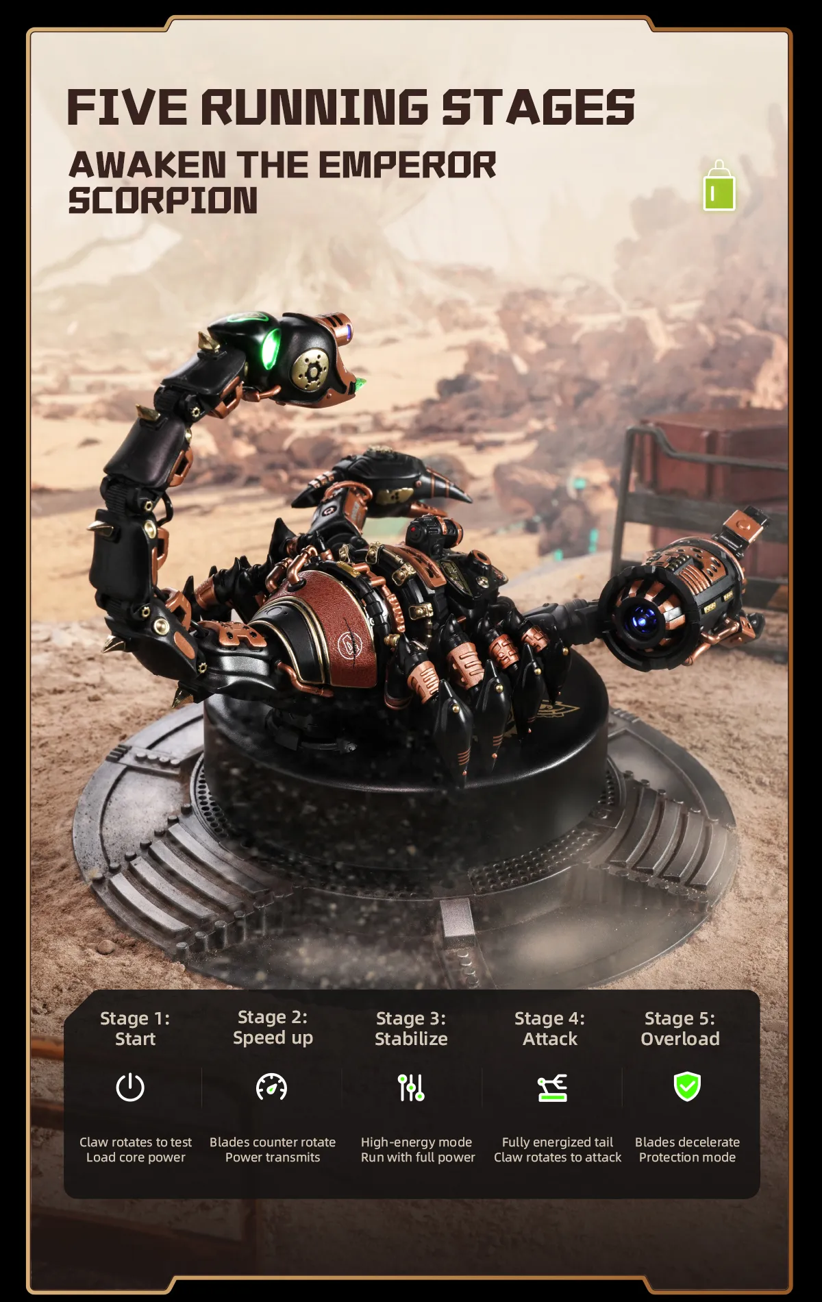 rokr emperor scorpion model diy 3d puzzle mi04