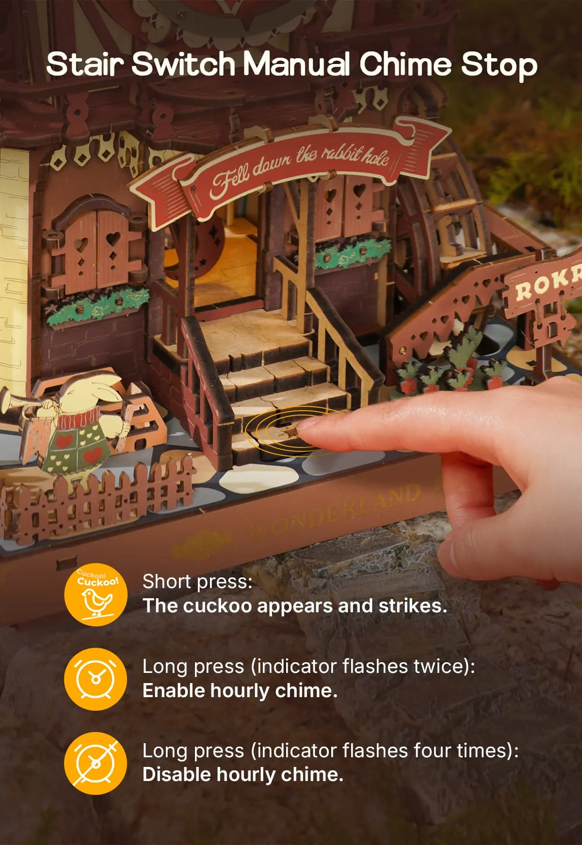 rokr cuckoo clock mechanical 3d wooden puzzle