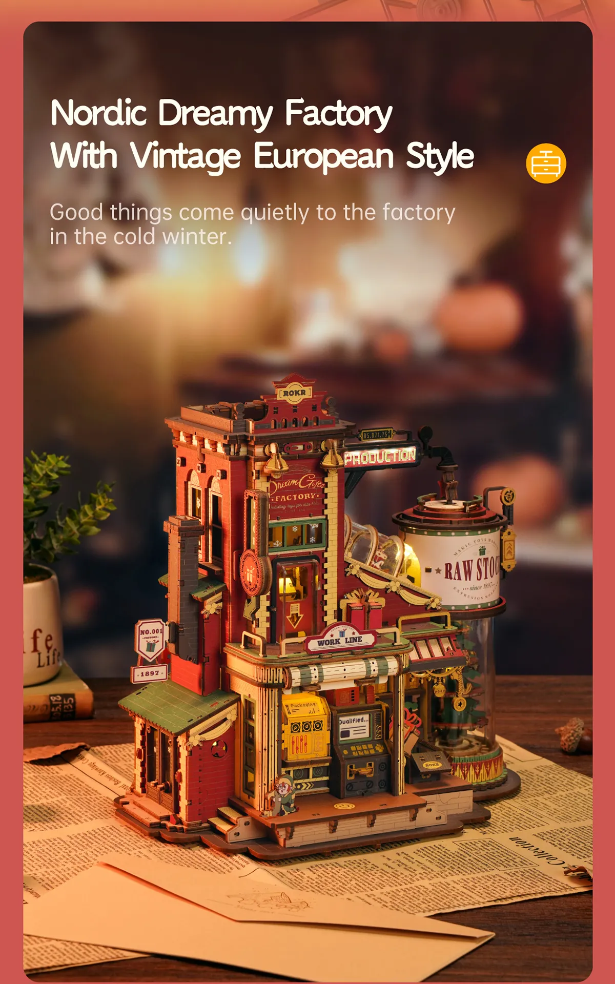 rokr dream gift factory wooden music box eab01