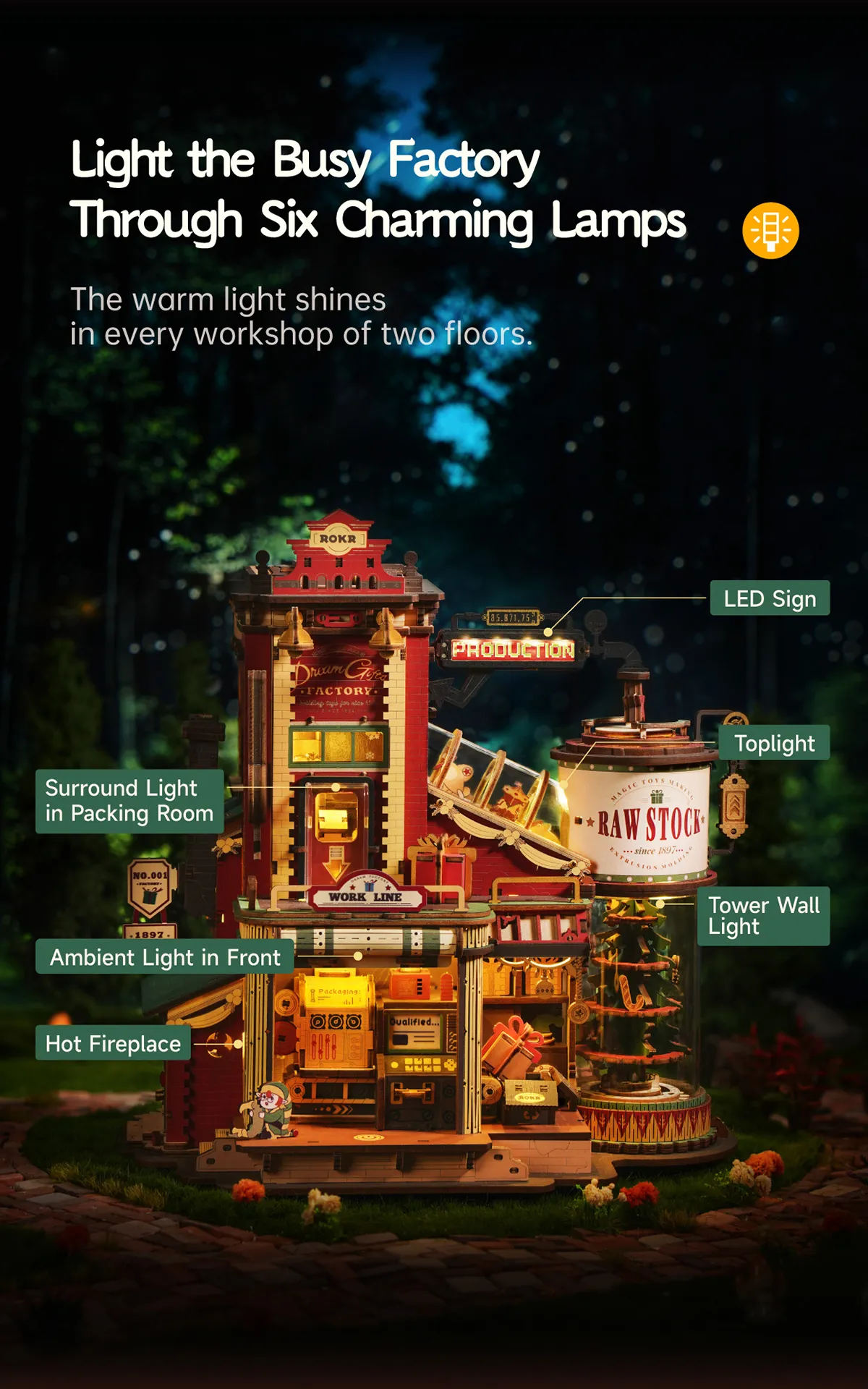 rokr dream gift factory wooden music box eab01