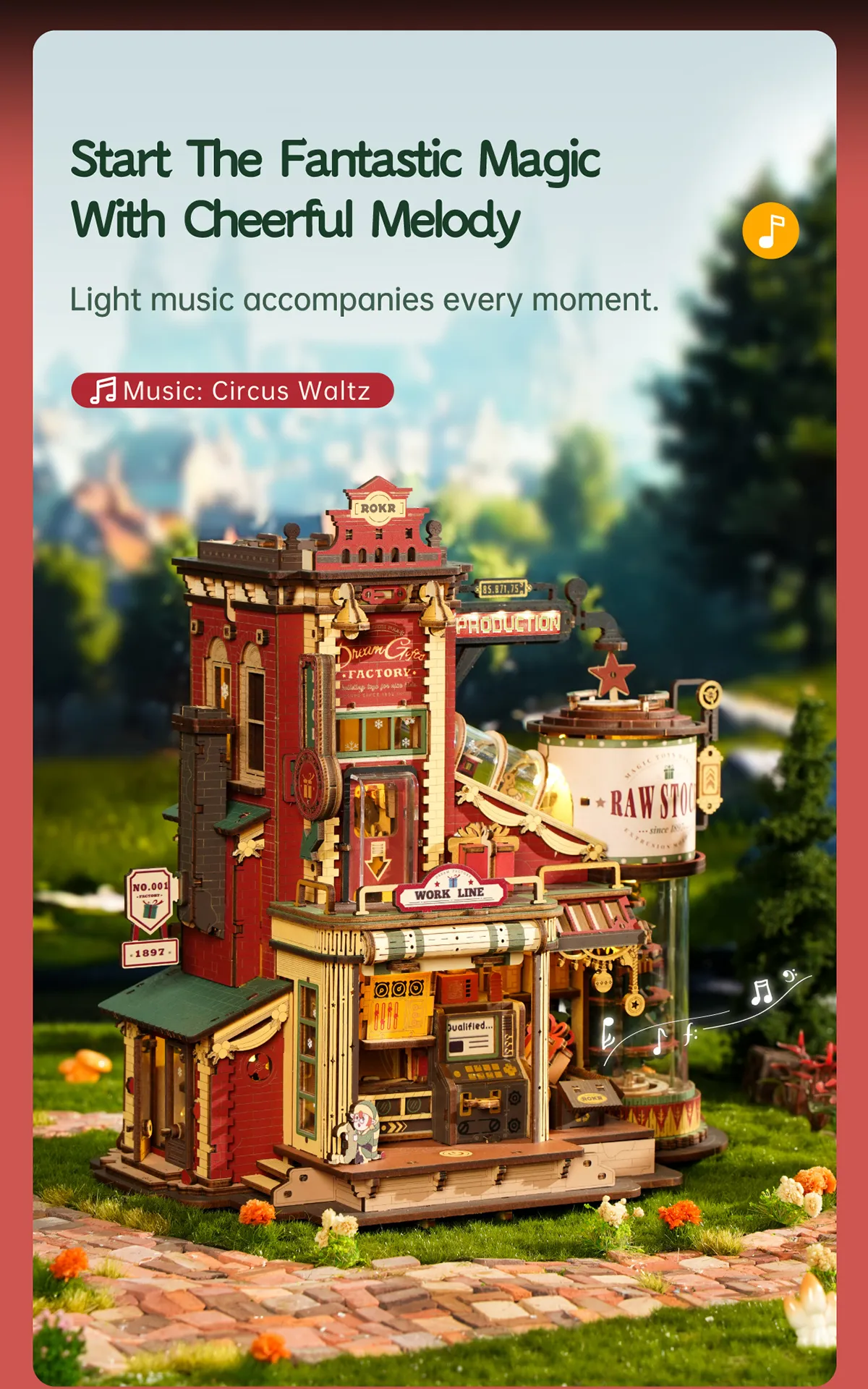 rokr dream gift factory wooden music box eab01