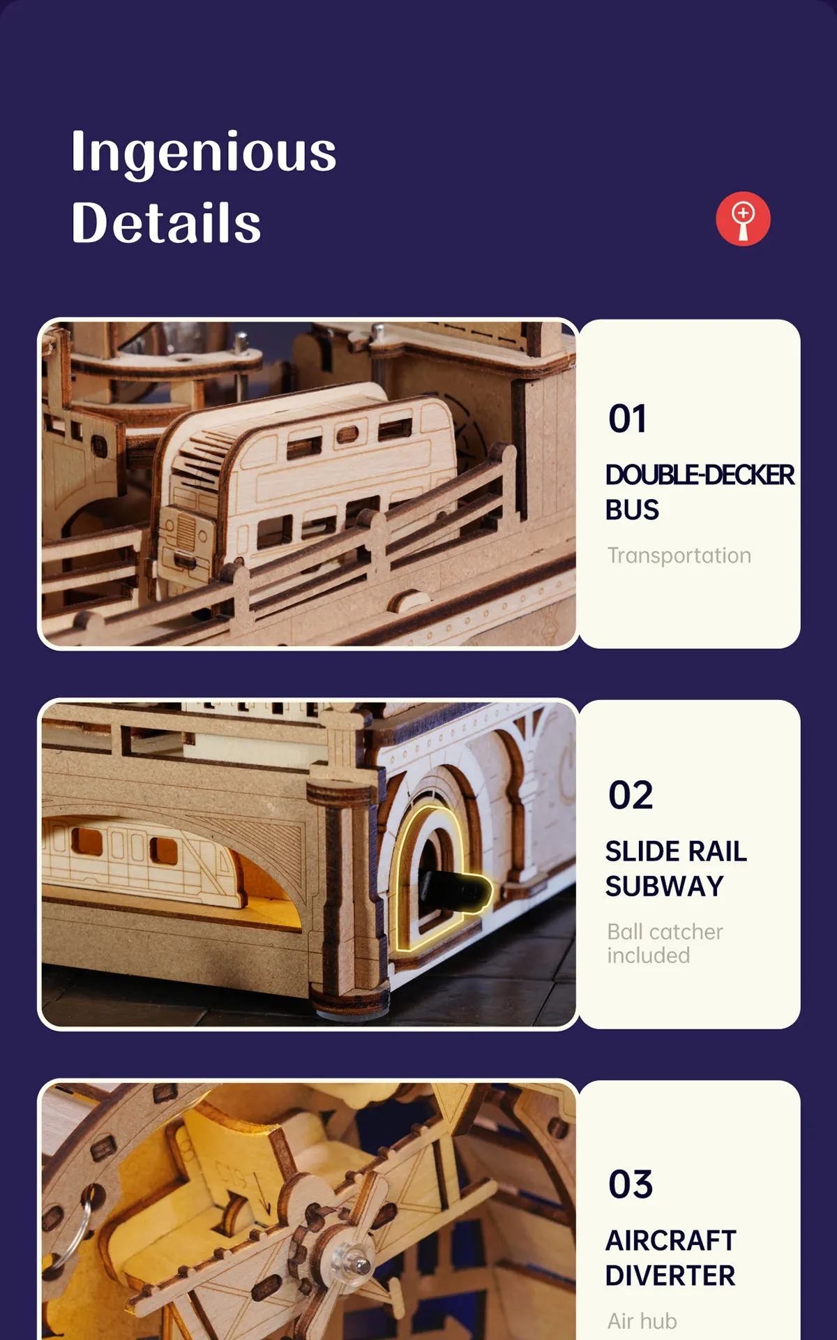 rokr marble travel london marble run wooden 3d puzzle egb01