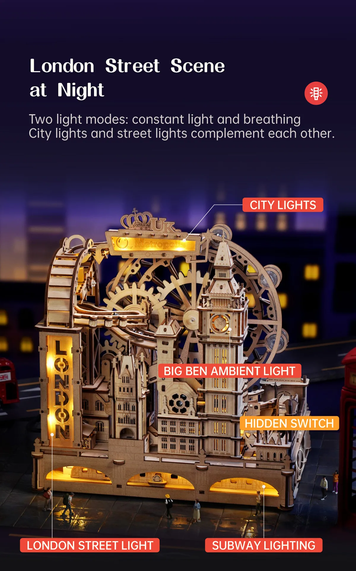 rokr marble travel london marble run wooden 3d puzzle egb01