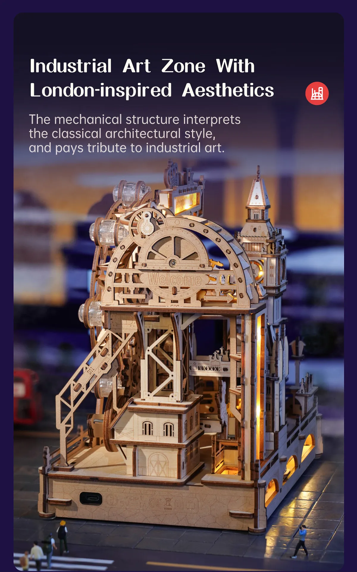 rokr marble travel london marble run wooden 3d puzzle egb01