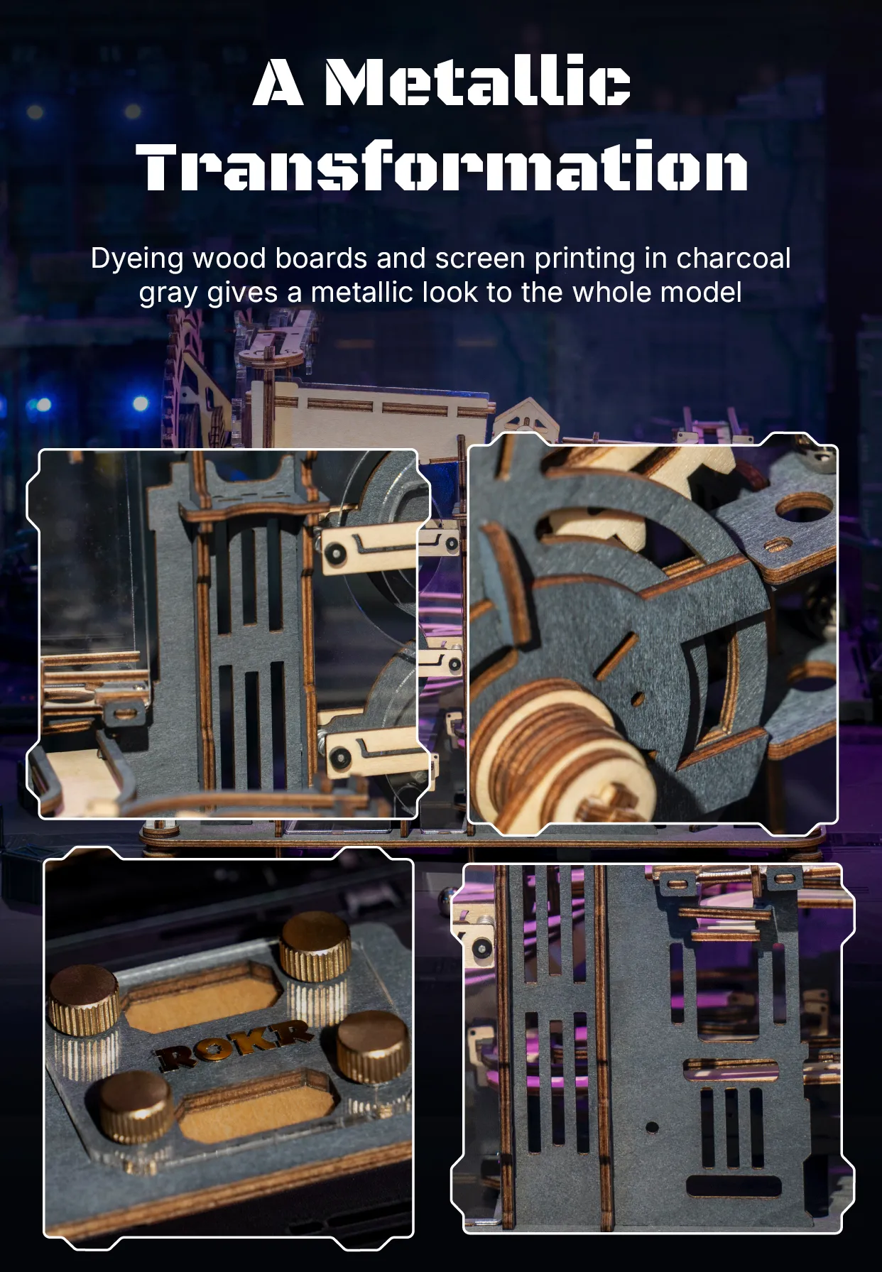 rokr marble night city wooden marble run 3d puzzle lga01