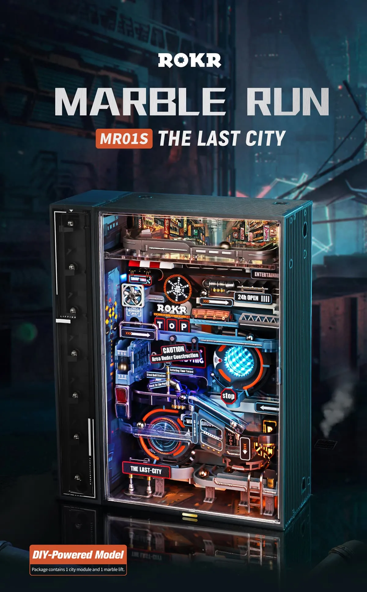 rokr the last city marble run mechanical 3d puzzle mr01s