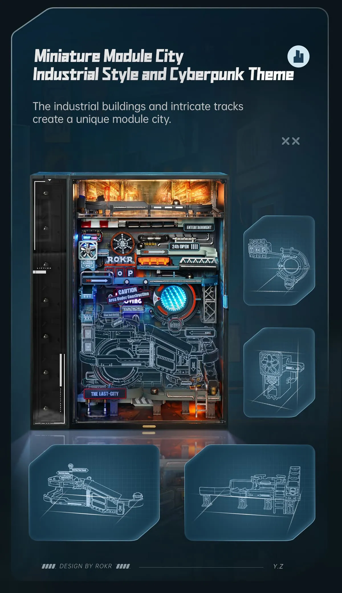 rokr the last city marble run mechanical 3d puzzle mr01s