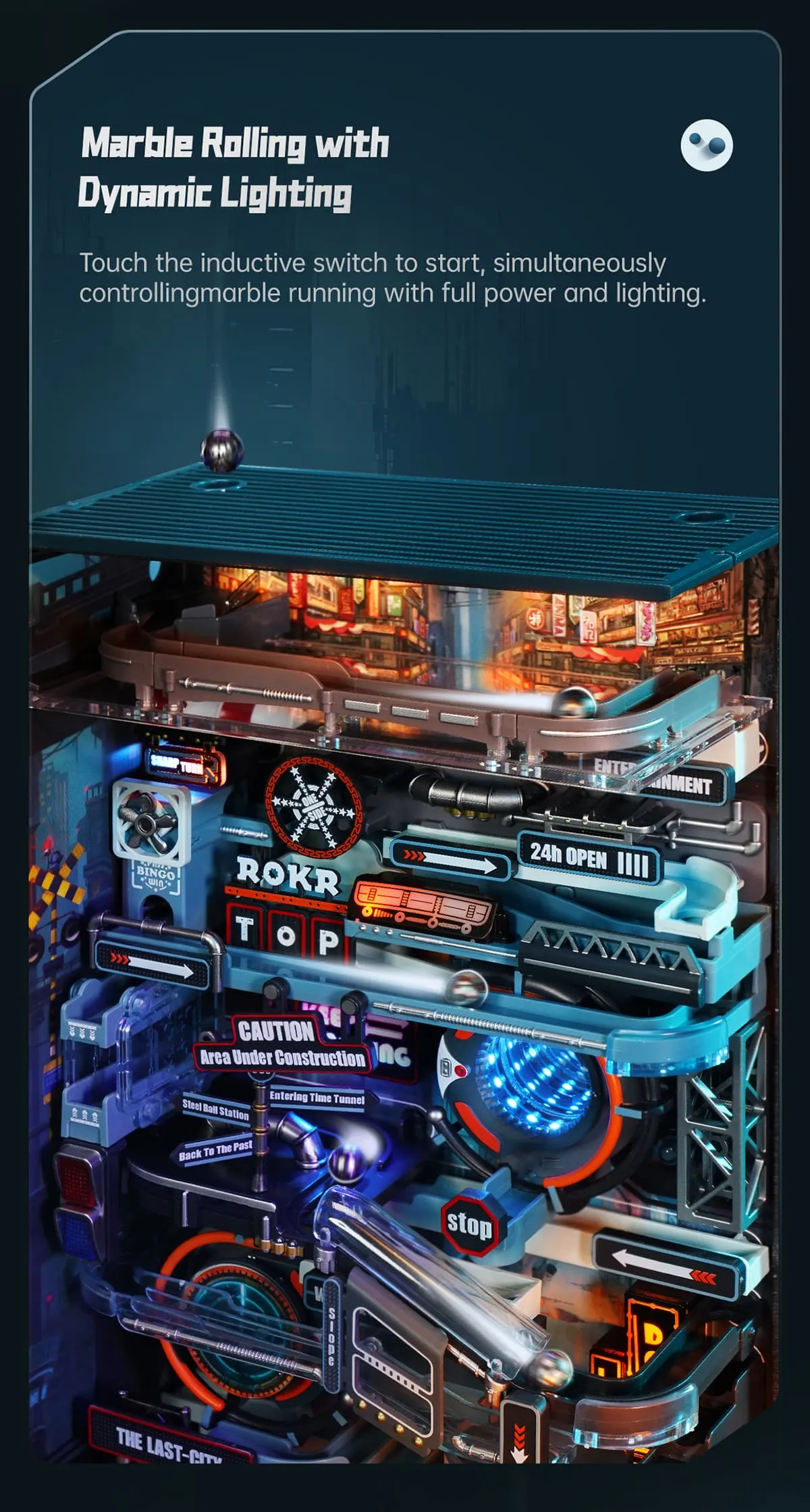 rokr the last city marble run mechanical 3d puzzle mr01s