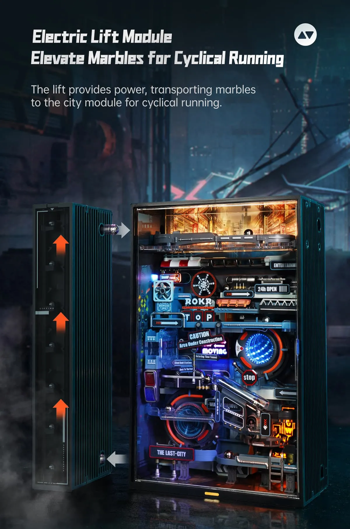 rokr the last city marble run mechanical 3d puzzle mr01s