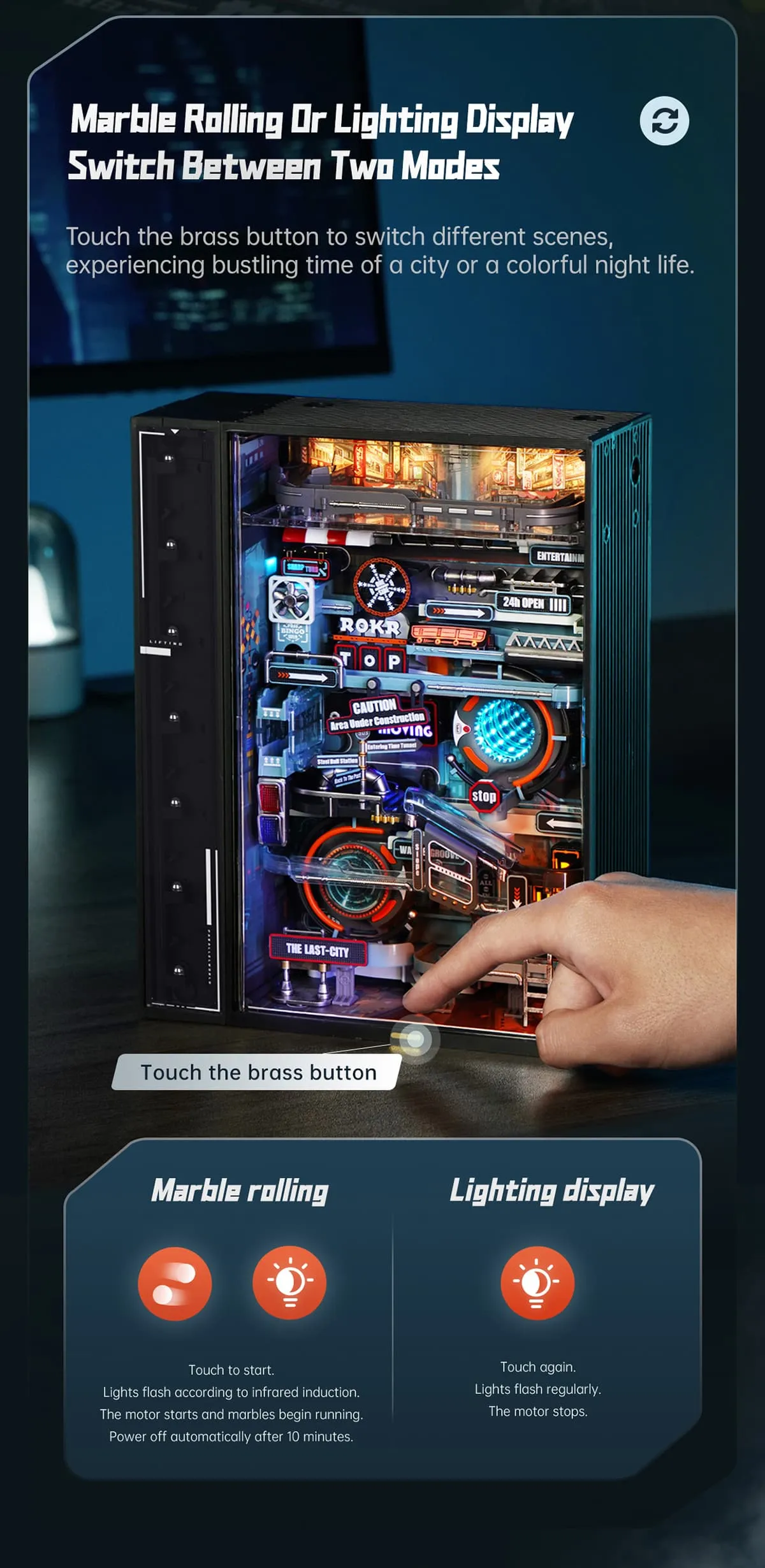 rokr the last city marble run mechanical 3d puzzle mr01s