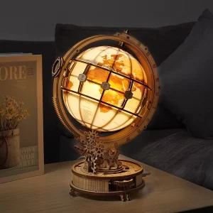 rokr luminous globe st003 3d wooden model