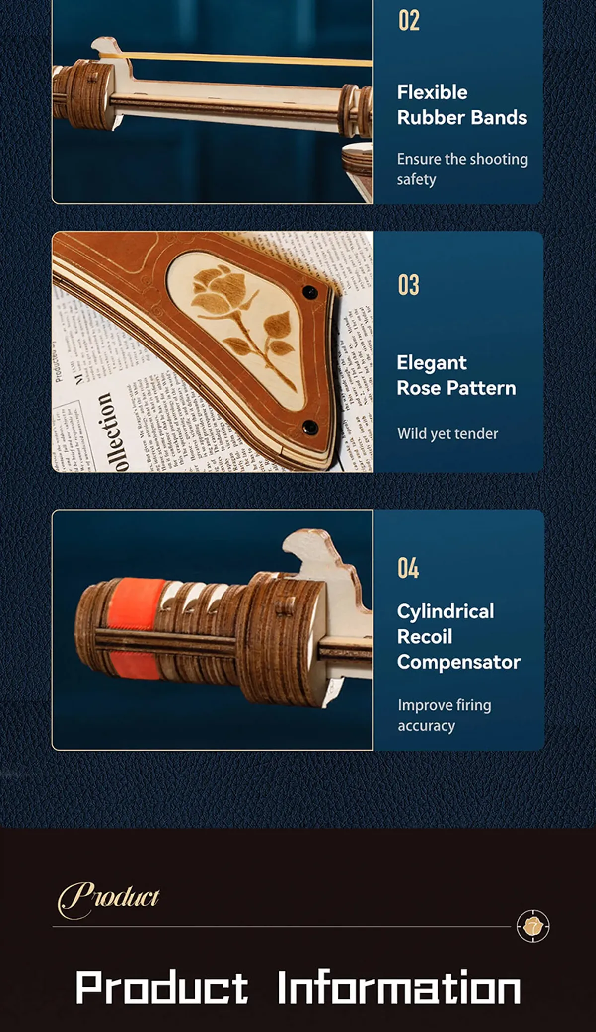 rokr thompson submachine gun toy 3d wooden puzzle lqb01