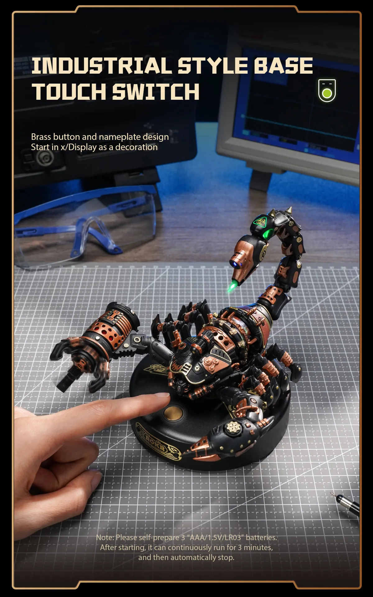 rokr emperor scorpion model diy 3d puzzle mi04