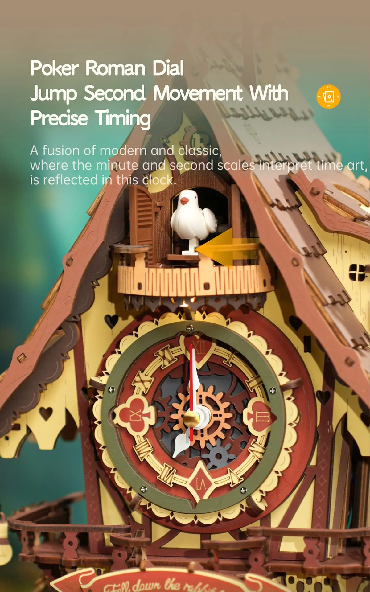 rokr cuckoo clock mechanical 3d wooden puzzle