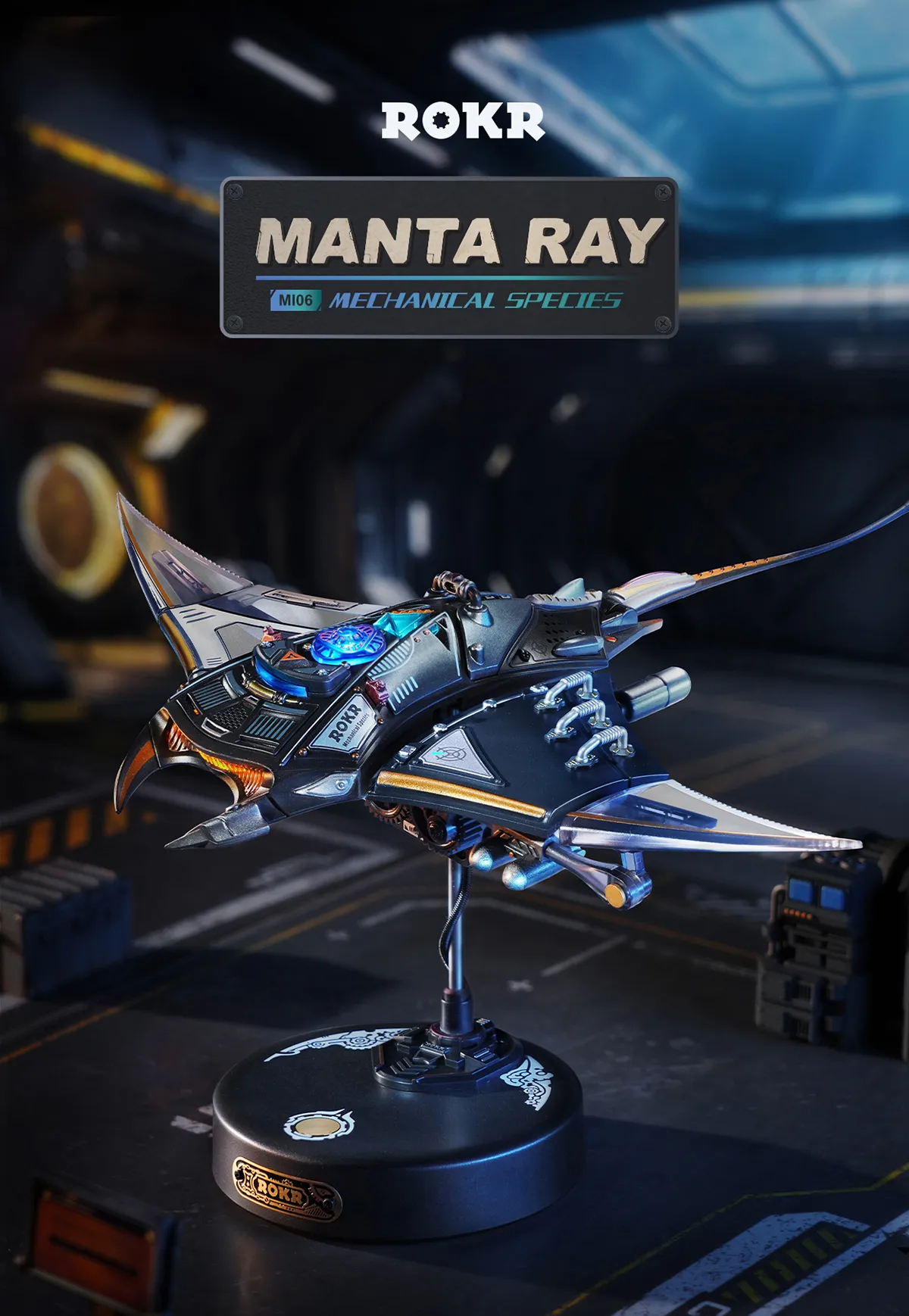 rokr manta ray mechanical 3d puzzle kit mi06