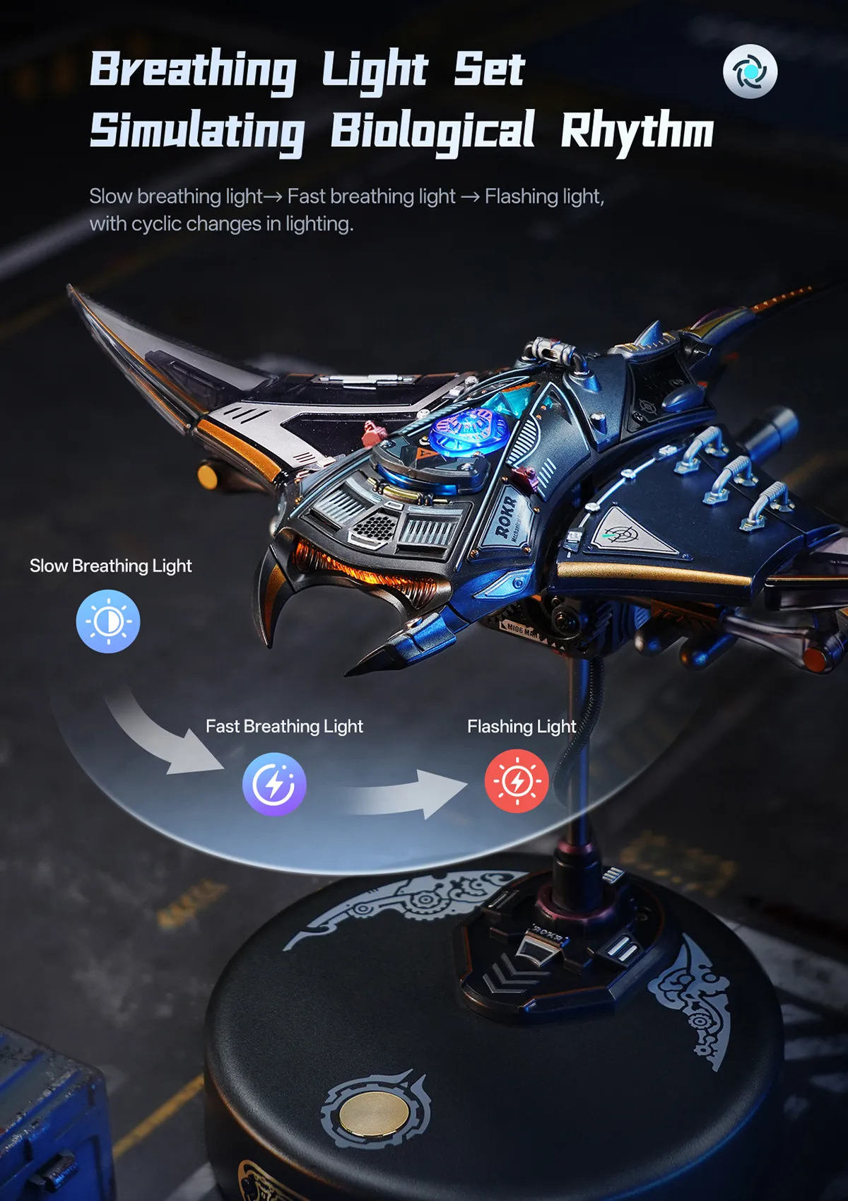 rokr manta ray mechanical 3d puzzle kit mi06