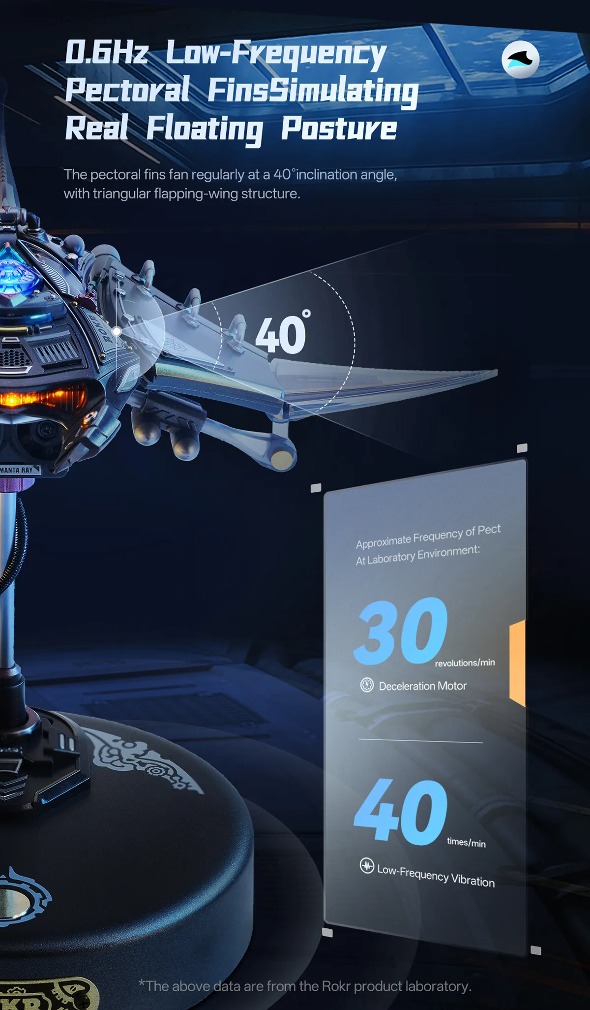 rokr manta ray mechanical 3d puzzle kit mi06