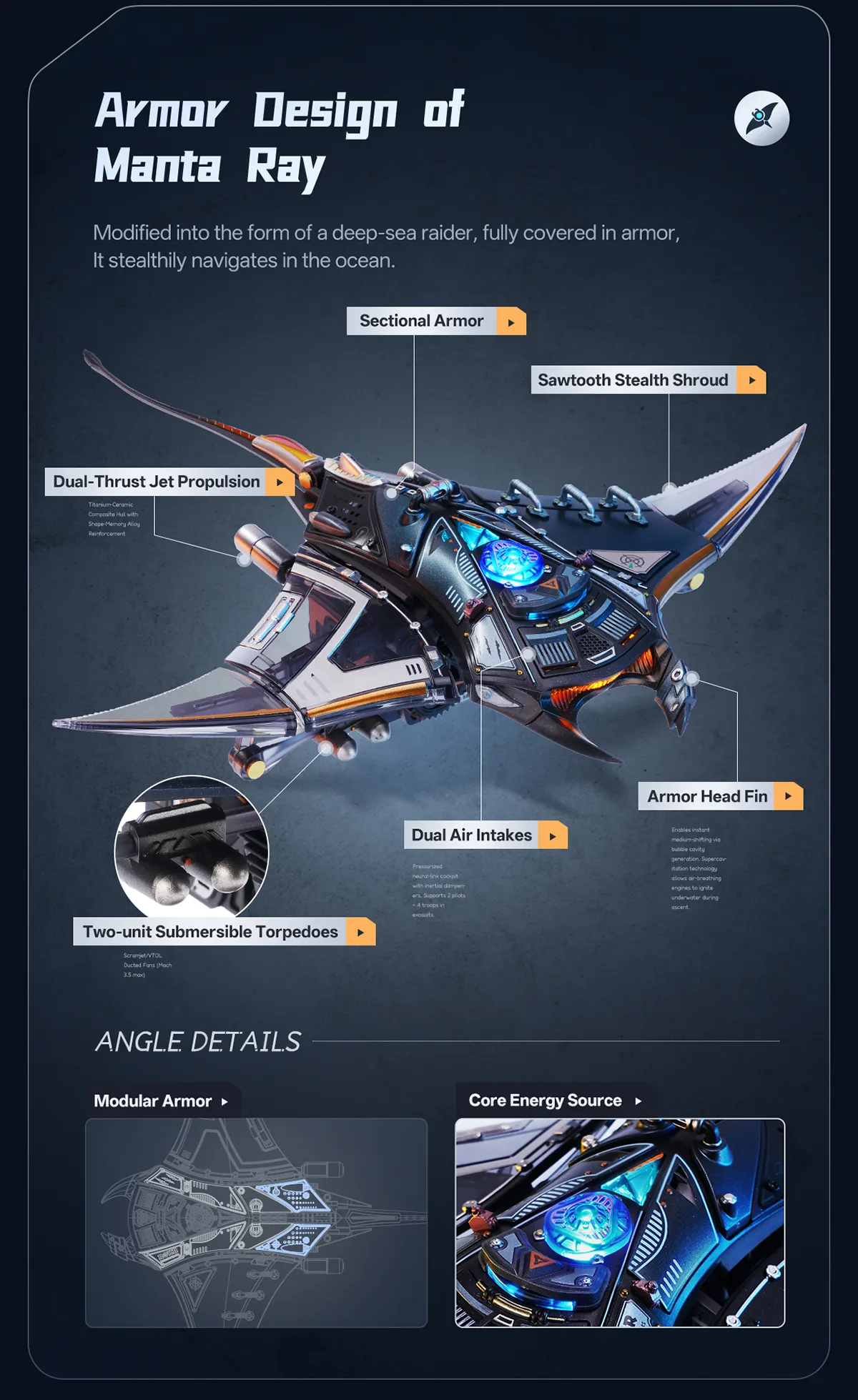 rokr manta ray mechanical 3d puzzle kit mi06