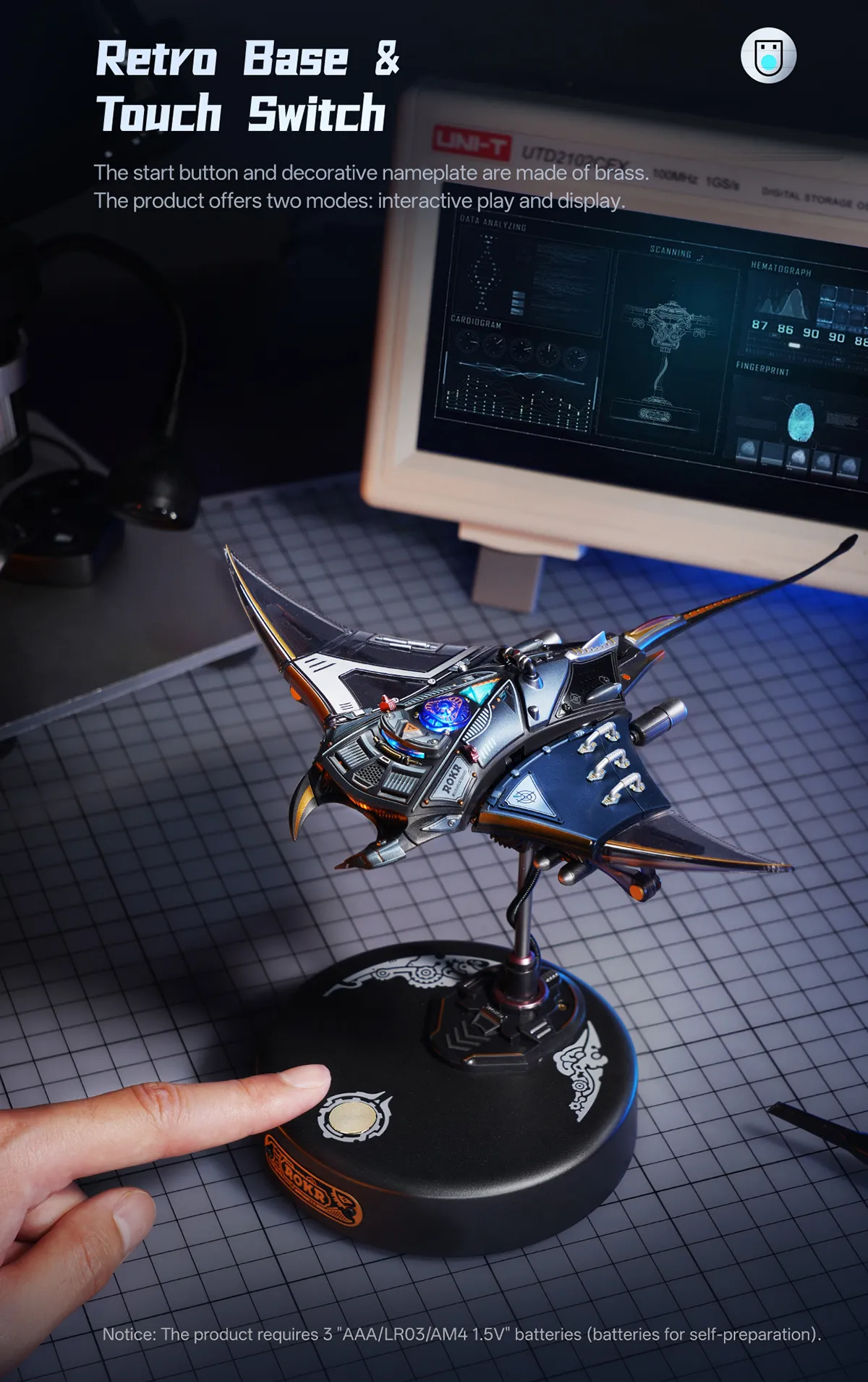 rokr manta ray mechanical 3d puzzle kit mi06